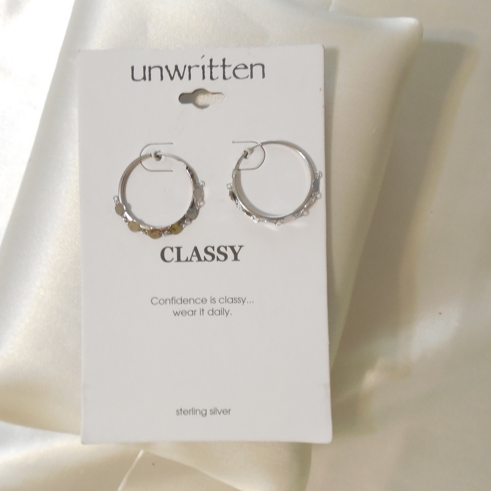 Unwritten Sterling Silver Hoop Earrings